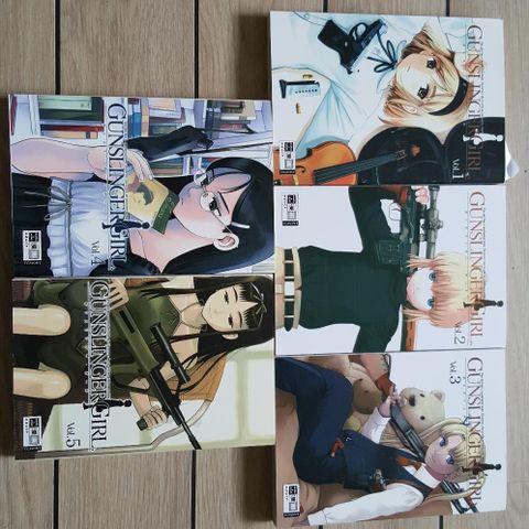 5x Tyske Mangaer Tegnserier Gunslinger Girl