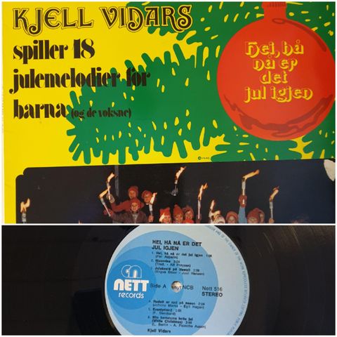 VINTAGE/RETRO LP-VINYL "KJELL VIDARS - 18 JULEMELODIER FOR BARN"