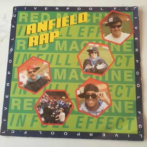 Liverpool vinyl singel fra 1988 "Anfield rap"