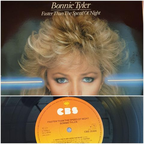 BONNIE TYLER  - VINTAGE/RETRO LP-VINYL "FASTER THAN THE SPEED OF NIGHT"