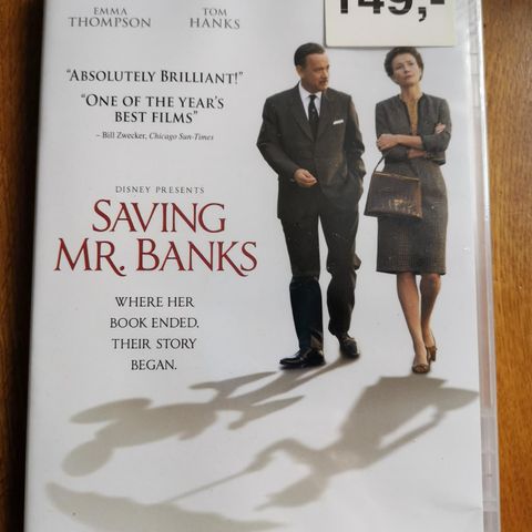 Saving Mr. Banks (DVD, ny i plast)