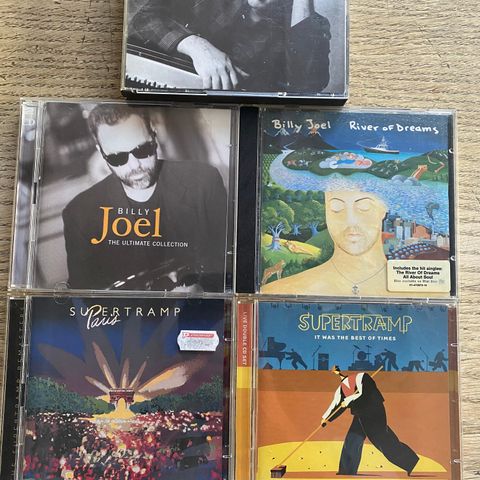 8 CD-er med Billy Joel og Supertramp