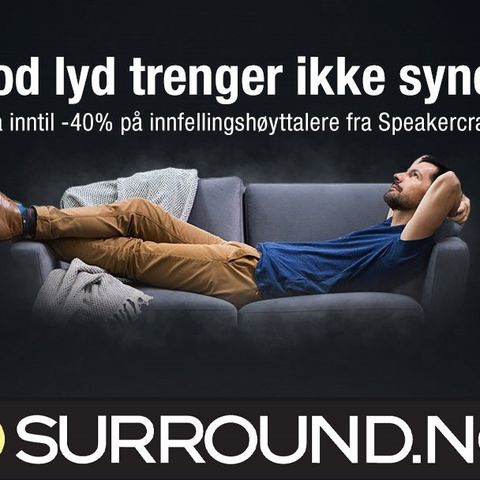 God lyd trenger ikke synes. Få inntil 40% på SpeakerCraft innfellingshøyttalere