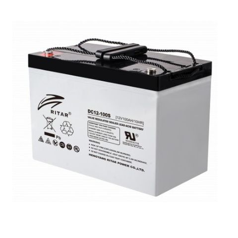 RITAR AGM Deep Cycle Batteri 12V 100AH-bilbatteri - båtbatteri - solcellebatteri