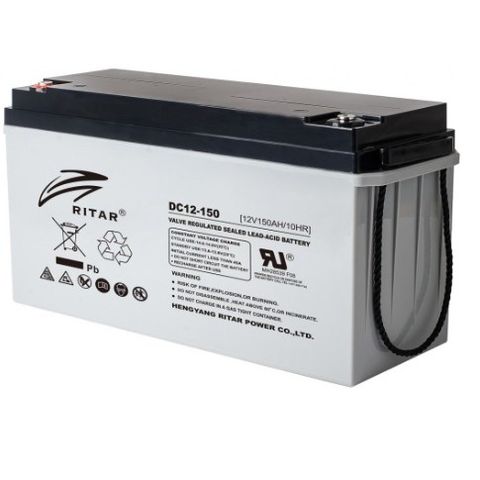 RITAR AGM Deep Cycle Batteri 12V 150AH-bilbatteri - båtbatteri - solcellebatteri