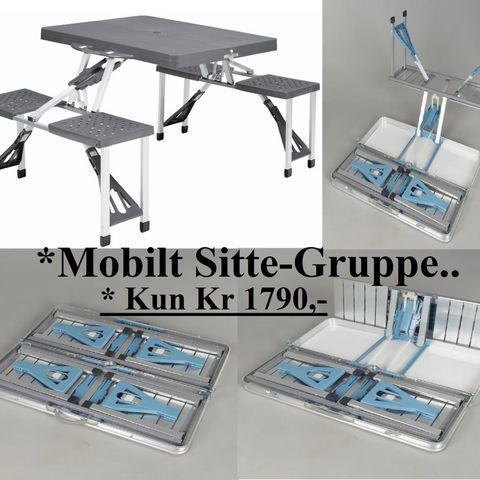 Sitte Gruppe Mobilt 8kg i Koff. 4pl. Sammen-leggbard Mobilt Solid