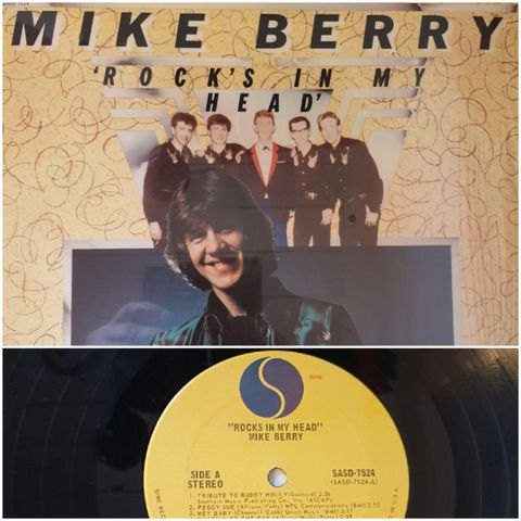 "MIKE BERRY" VINTAGE/RETRO LP-VINYL "ROCKS IN MY HEAD"