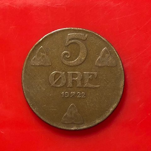 5 øre 1922.    (752A)