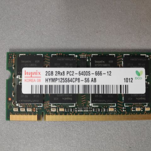 512Mb , 2GB DDR2 Laptop RAM , minnebrikke