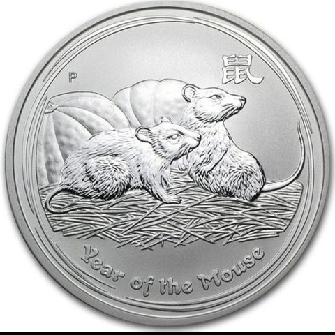 AUSTRALIA Lunar 2008  1 oz sølv Year of the MOUSE  SILVER Lunar