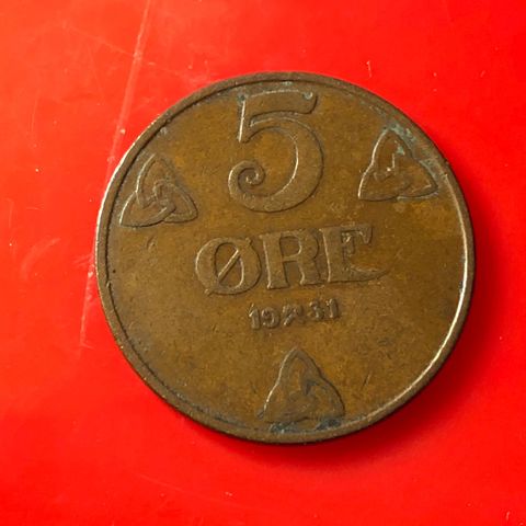 5 øre 1931. (1292A)