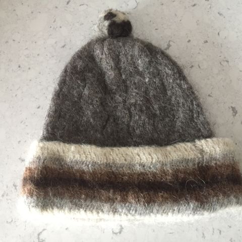 Handknitted Iceland Wool Bobble Hat