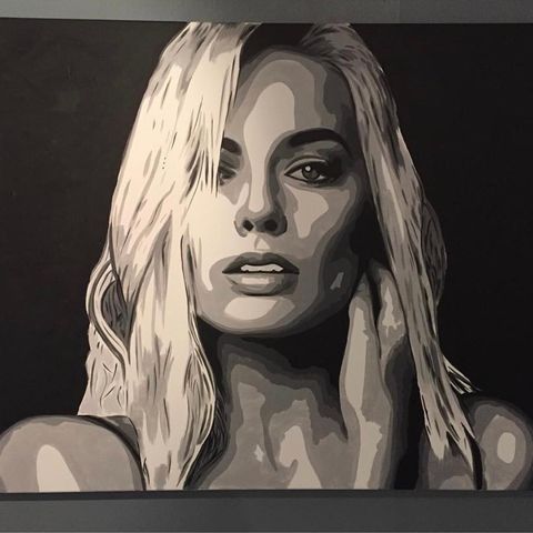 Maleri Margot Robbie av Halseth Art!