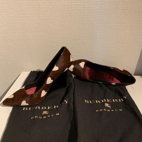 Burberry Prorsum Heart print Ponyhair Wedges str 36