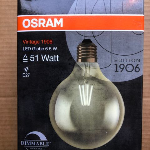 Osram Vintage 1906. Vintage Led Lyspærer + Philips Vintage Led LysPærer.