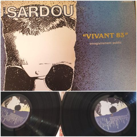 VINTAGE/RETRO LP-VINYL "MICHEL SARDOU/VIVANT 83"