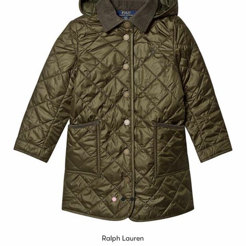 Ralph Lauren POLO quilted vattert jakke jacket til liten jente 2år som NY