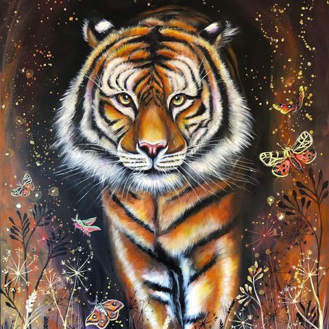 Nydelig Tiger Maleri