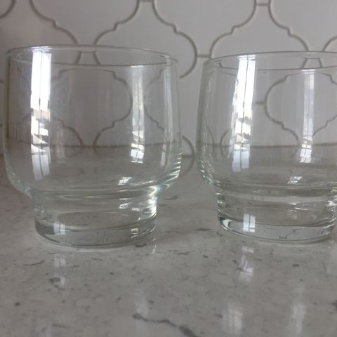 Pair of Glass Tea Light Candle Holders