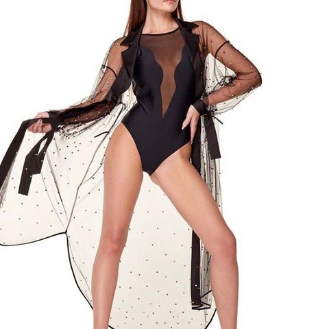 New sexy black mesh one-pice swimsuit. Size: S/M. Flirt&Tan