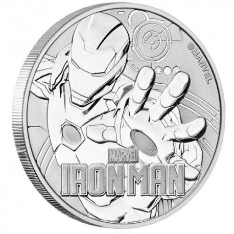 2018 Tuvalu 1 oz Sølv Marvel Series  Iron Man