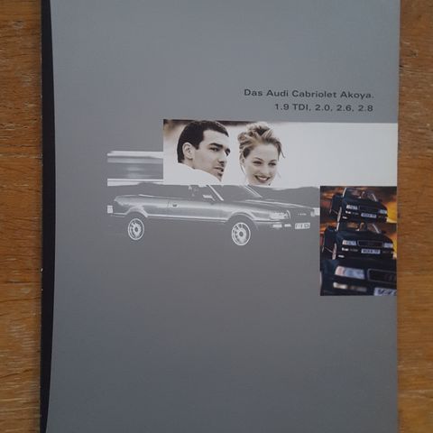 Brosjyre Audi Cabriolet Akoya 1996
