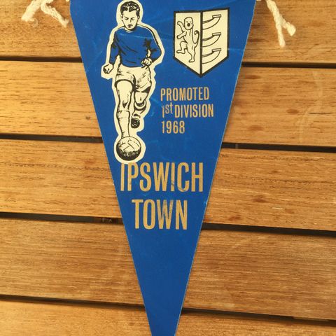 Ipswich Town - vintage vimpel fra 60-tallet