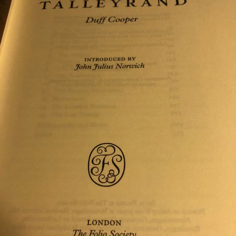 Talleyrand av Alfred Duff Cooper til salgs.