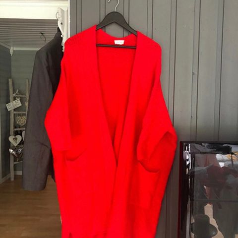 American Vintage rød genser jakke cardigan 