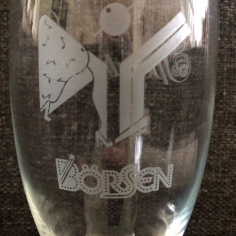 Øl glass I krystall - vintage - Børsen Stocholm