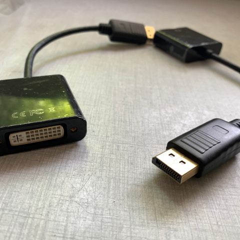 DisplayPort DP til DVI hun adapter