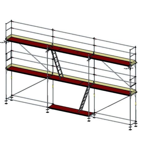 Fasadestillas aluminium Custers 12 x 6 m- 78 m2 - Kupp!