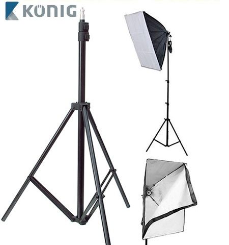 50 cm x 70 cm Softboks m/ stativ & lampeholder (2 stk. kr 900)