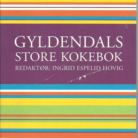 Gyldendals store kokebok, redaktør Ingrid Espelid