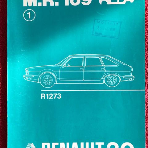 Renault 30, R1273; M.R. 169, Reparasjonskatalog Karosseri