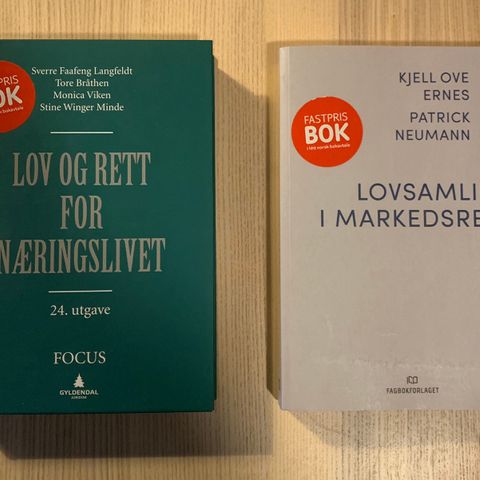 Lov og rett for næringslivet + Lovsamling i markedrett