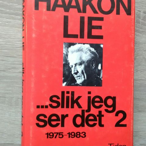 Haakon Lie,Slik jeg ser det,selges!
