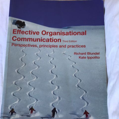 Effective organisational communication 3rd ed. Blundel & Ippolito