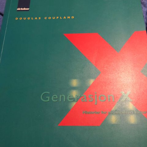 Generasjon X av Douglas Coupland til salgs.