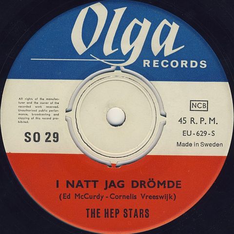 The Hep Stars – I Natt Jag Drömde / Jag Vet ( 7", Single 1966)