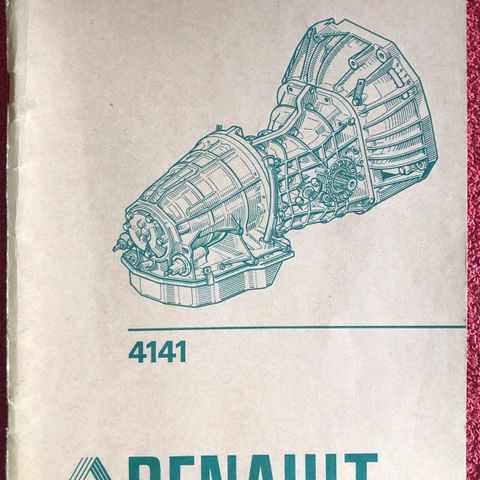 Verkstedhåndbok Renault automatisk girkasse Typ 4141