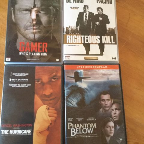 DVD The Hurricane-phantom below—righteous kill—