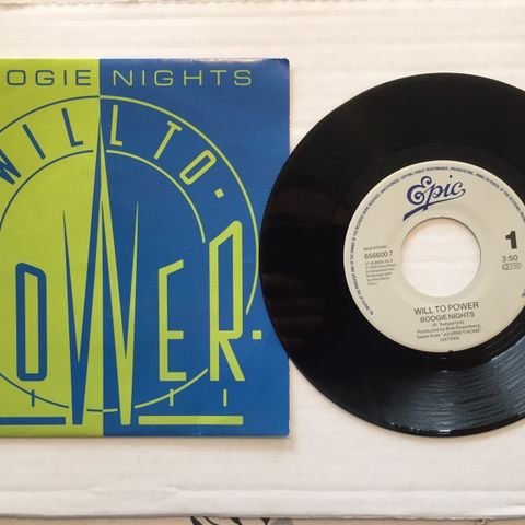 WILL TO POWER / BOOGIE NIGHTS - 7" VINYL SINGLE