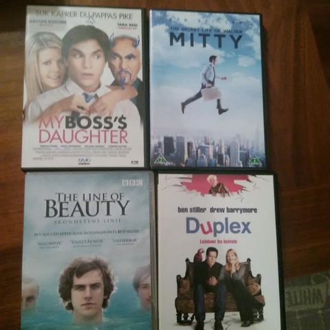 DVD Mitty -- duplex-- line of beauty-- my boss daughter