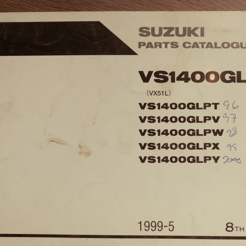 Suzuki VS1400GLP 1999 parts list