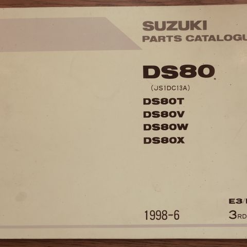 Suzuki DS80 parts list 1998-6