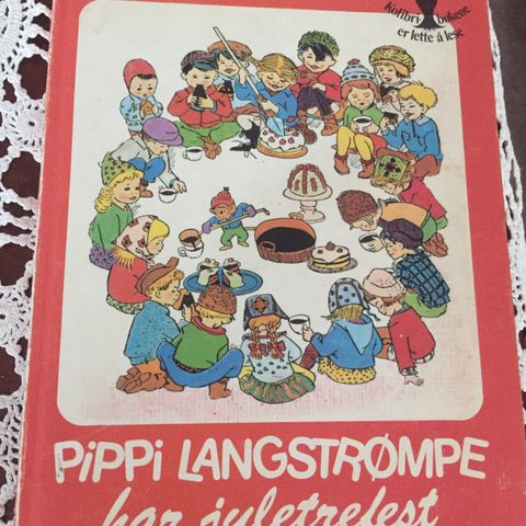 Pippi Langstrømpe har juletrefest.   Fra 1980