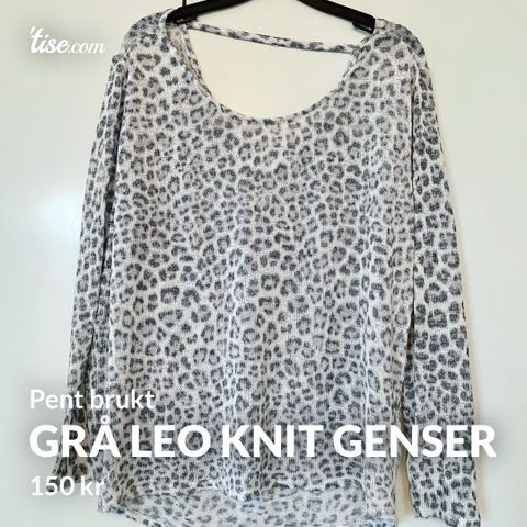 Grå Leo Knit Genser