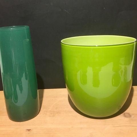 Grønne glassvaser