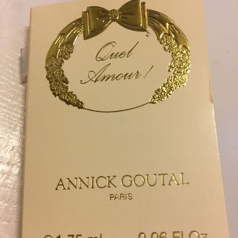 ANNICK GOUTAL  *' Quel Amour **  Original parfyme-tester. 1,75 ml.  Edt.